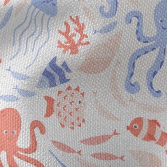 Gentle Octopus Seahorse Starfi Waterproof Canvas