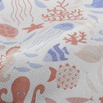 Gentle Octopus Seahorse Starfi Performance Linen
