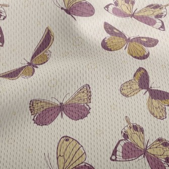 Elegant Bicolor Butterfly Athletic Mesh Flat Back