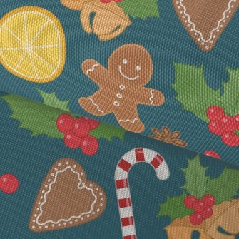 Christmas Gingerbread Desserts Waterproof Oxford
