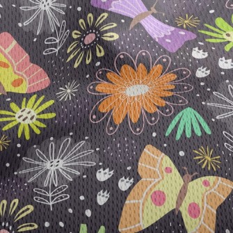 Butterflies Flying In The Flow Athletic Mesh Flat Back