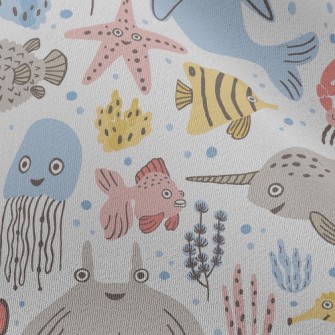 Surprised And Funny Sea Creatu Chiffon