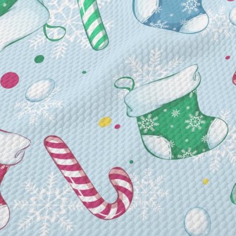 Colorful Snowflake Christmas S Birdseye Piqué