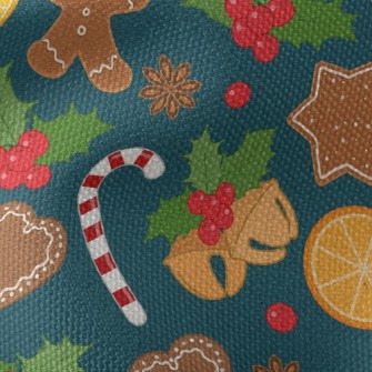 Christmas Gingerbread Desserts Waterproof Canvas