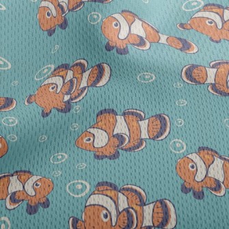 Cute Clownfish Family Athletic Mesh Flat Back