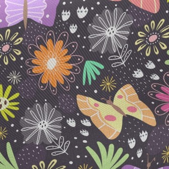 Butterflies Flying In The Flow Twill