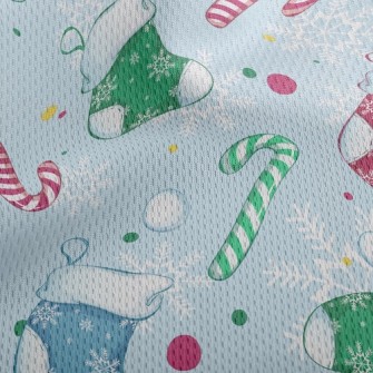 Colorful Snowflake Christmas S Athletic Mesh Flat Back