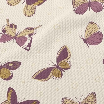 Elegant Bicolor Butterfly Birdseye Piqué