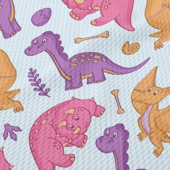 Pterodactyl Triceratops Brachi Birdseye Piqué