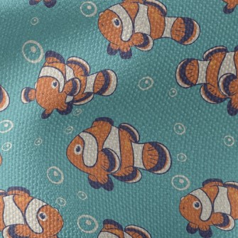 Cute Clownfish Family Waterproof Canvas