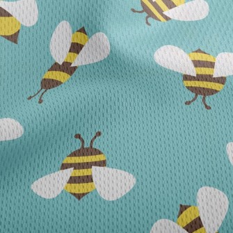 Busy Work Bee Athletic Mesh Flat Back