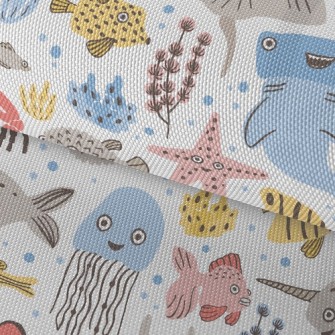 Surprised And Funny Sea Creatu Waterproof Oxford