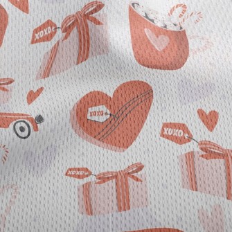 Valentine's Day Date Athletic Mesh Flat Back