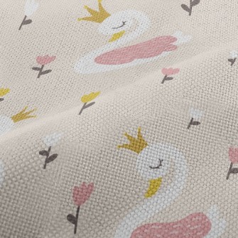 Flowers Beautiful Swan Princes Performance Linen