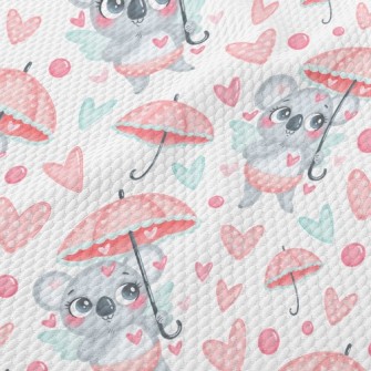 Love Umbrella And Koala Birdseye Piqué