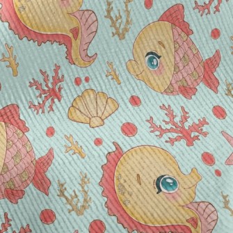 Scale Fish And Seahorse Standard Corduroy