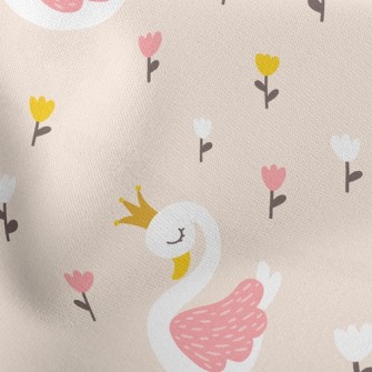 Flowers Beautiful Swan Princes Stretch Ponte