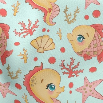 Scale Fish And Seahorse Stretch Ponte