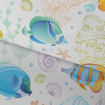 Bright Fish And Coral Waterproof Oxford