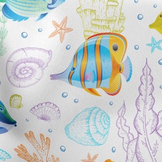 Bright Fish And Coral Stretch Ponte