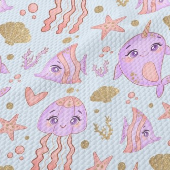 Mysterious Sea Creatures Birdseye Piqué