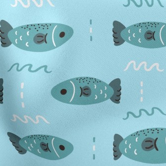 Deep Sea Swimming Fish Stretch Ponte