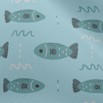 Deep Sea Swimming Fish Chiffon