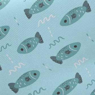Deep Sea Swimming Fish Twill