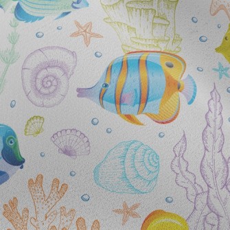 Bright Fish And Coral Chiffon