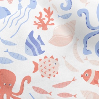 Gentle Octopus Seahorse Starfi Micro Fleece