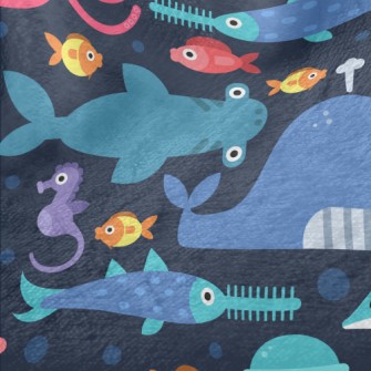 Funny Big-eyed Sea Animals Minky