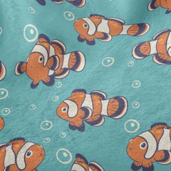 Cute Clownfish Family Minky