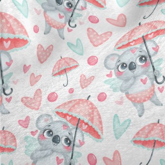 Love Umbrella And Koala Minky