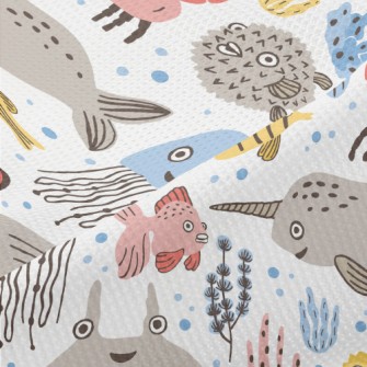 Surprised And Funny Sea Creatu Piqué