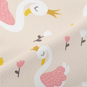 Flowers Beautiful Swan Princes Piqué