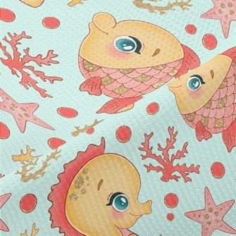 Scale Fish And Seahorse Piqué