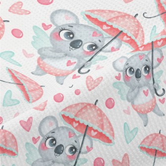 Love Umbrella And Koala Piqué