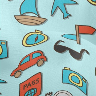 Travel Around The World By Sea Lightweight Performance Linen