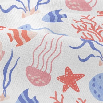 Bright Coral Jellyfish Fish Modern Jersey