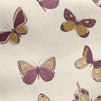 Elegant Bicolor Butterfly Jersey Backed Fleece