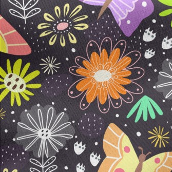 Butterflies Flying In The Flow Jersey Backed Fleece