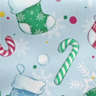 Colorful Snowflake Christmas S Jersey Backed Fleece