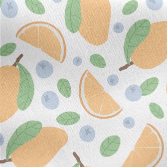Sweet Mango And Orange Jersey Backed Fleece