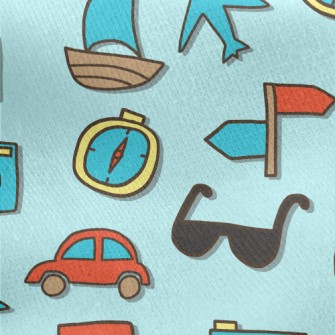 Travel Around The World By Sea Jersey Backed Fleece