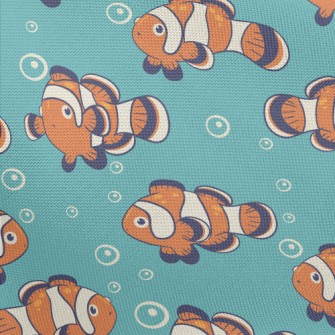 Cute Clownfish Family Pongee