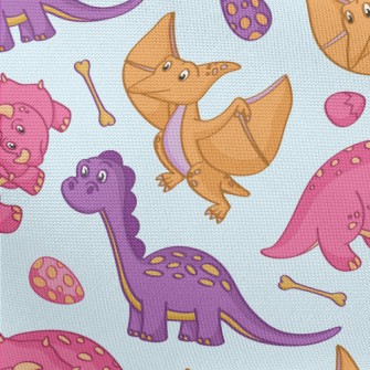 Pterodactyl Triceratops Brachi Pongee