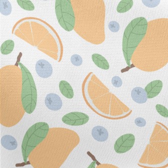 Sweet Mango And Orange Pongee
