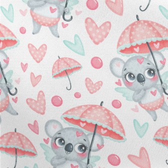 Love Umbrella And Koala Pongee