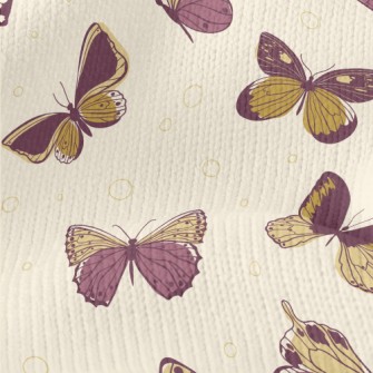 Elegant Bicolor Butterfly Stretch Jersey