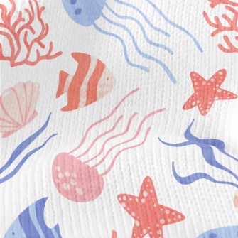 Bright Coral Jellyfish Fish Stretch Jersey